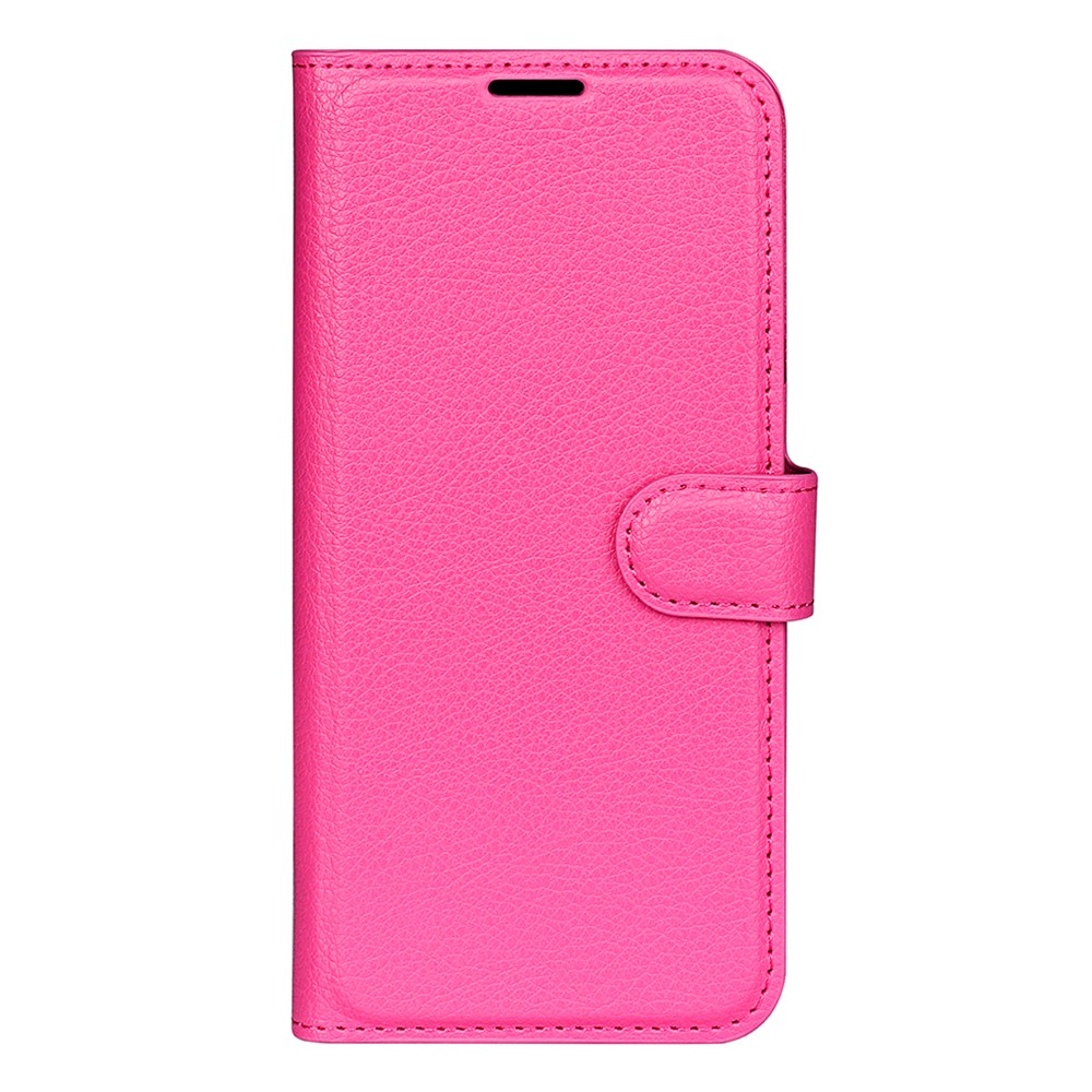  Samsung Galaxy S24 FE Fodral Litchi Läder Textur Rosa