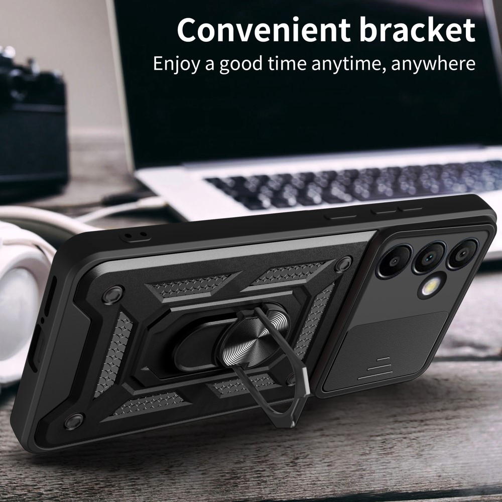  Samsung Galaxy S24 FE Skal CamShield Ring Hybrid Svart