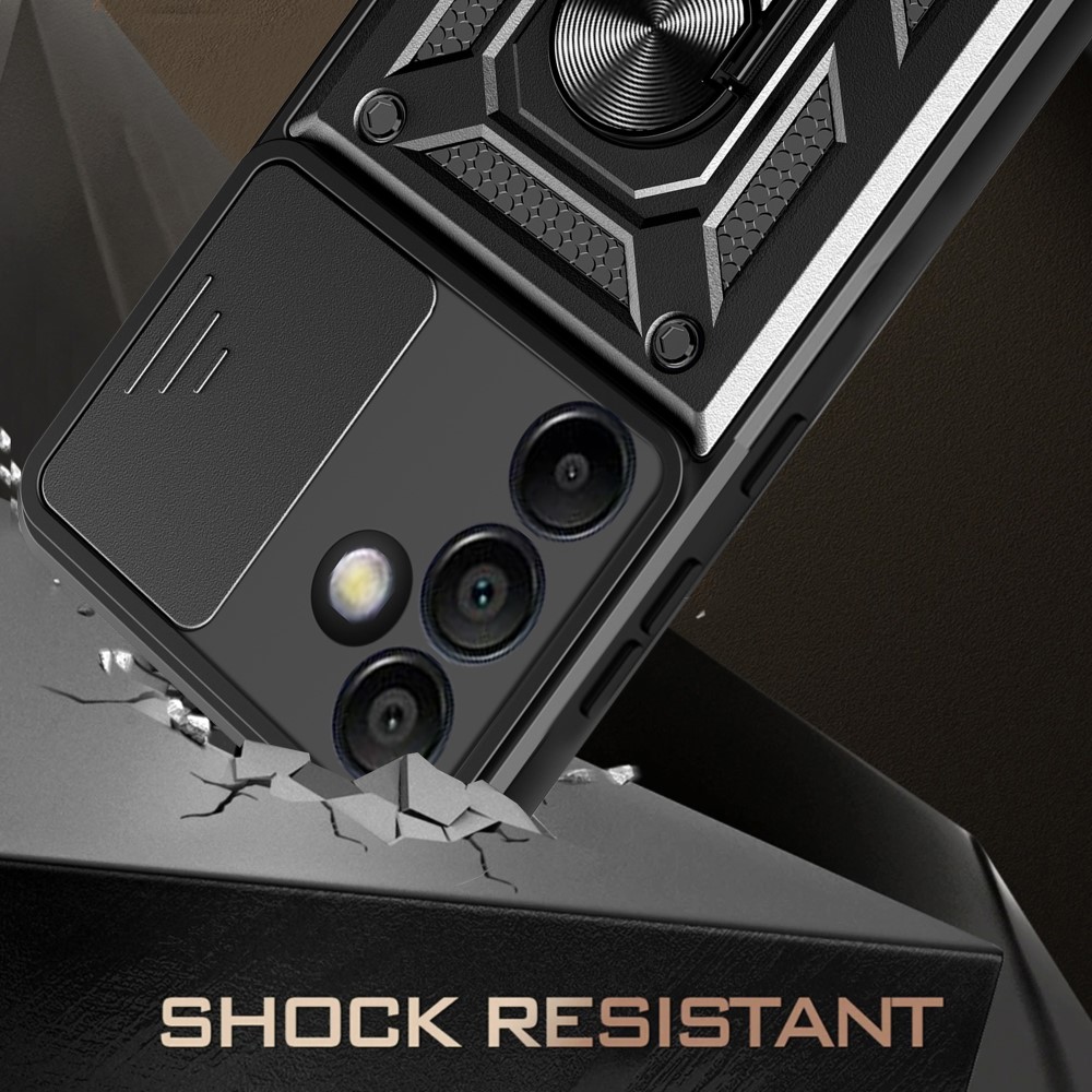  Samsung Galaxy S24 FE Skal CamShield Ring Hybrid Svart