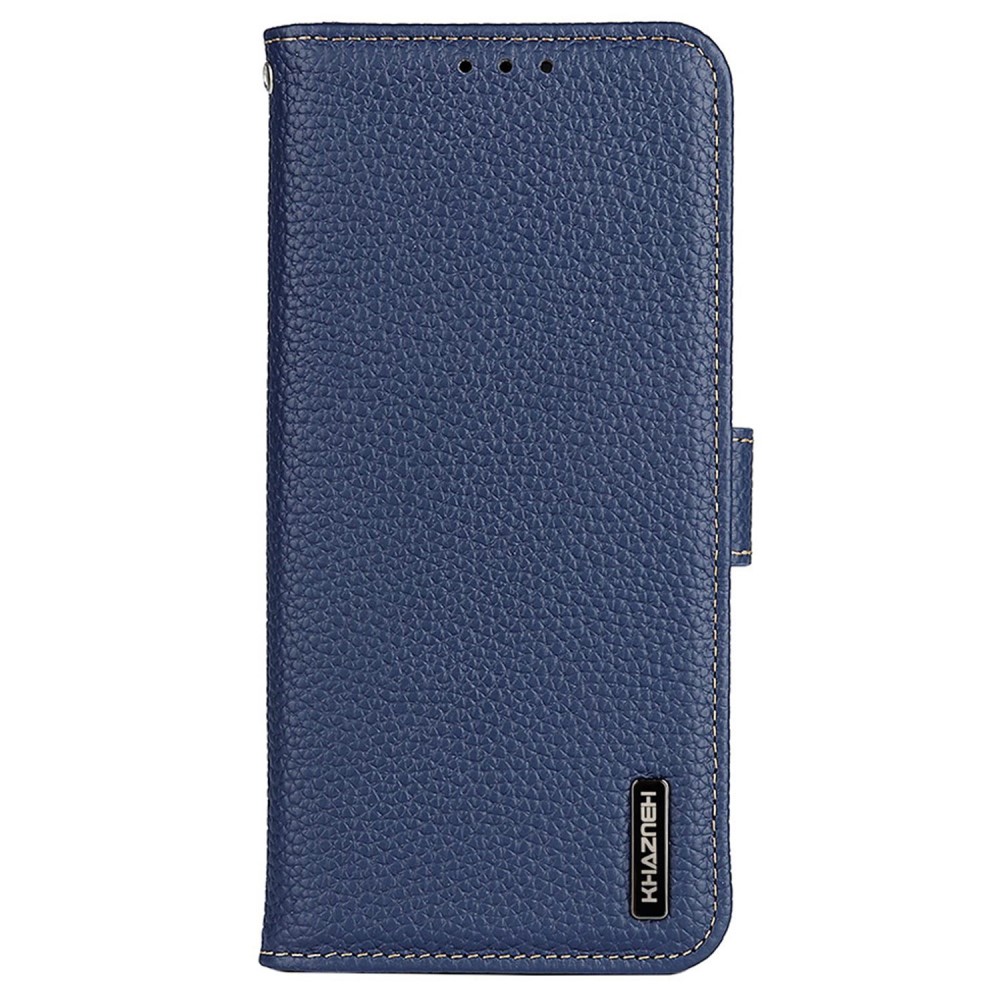 KHAZNEH KHAZNEH Samsung Galaxy S24 FE Fodral Äkta Läder Mörk Blå
