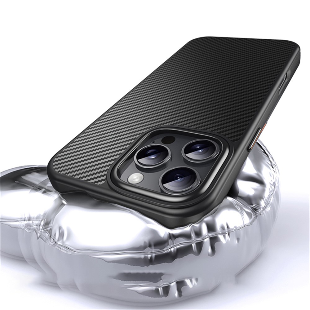  iPhone 16 Pro Skal MagSafe Kolfiber Textur Svart