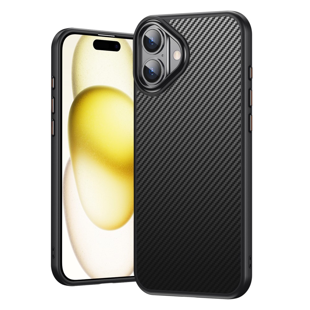  iPhone 16 Skal MagSafe Kolfiber Textur Svart