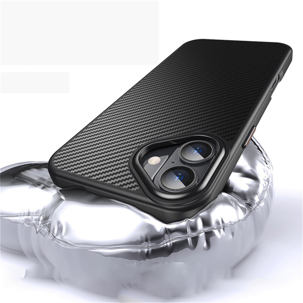  iPhone 16 Skal MagSafe Kolfiber Textur Svart