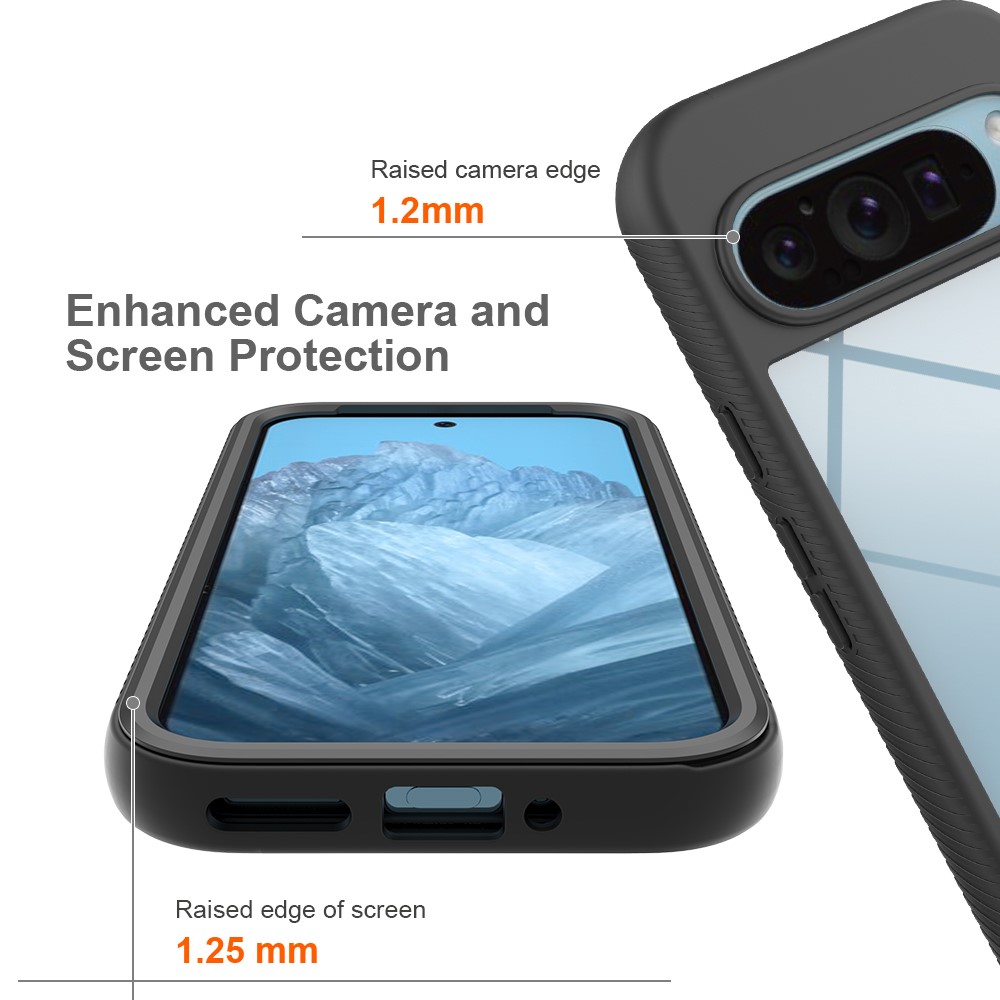  Google Pixel 9/9 Pro Skal 360 Defense Svart