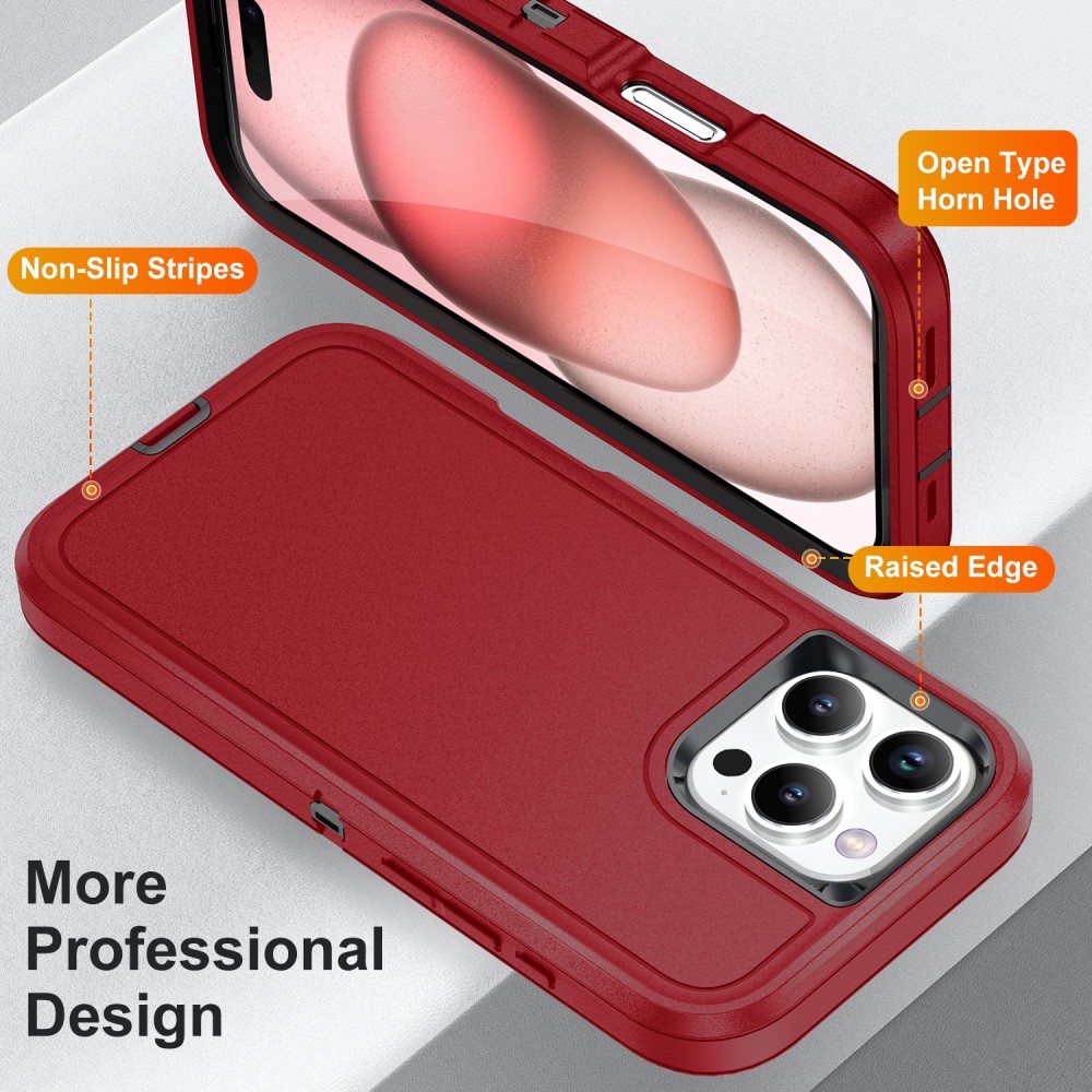  iPhone 16 Pro Skal Xtreme Shockproof Hybrid Röd