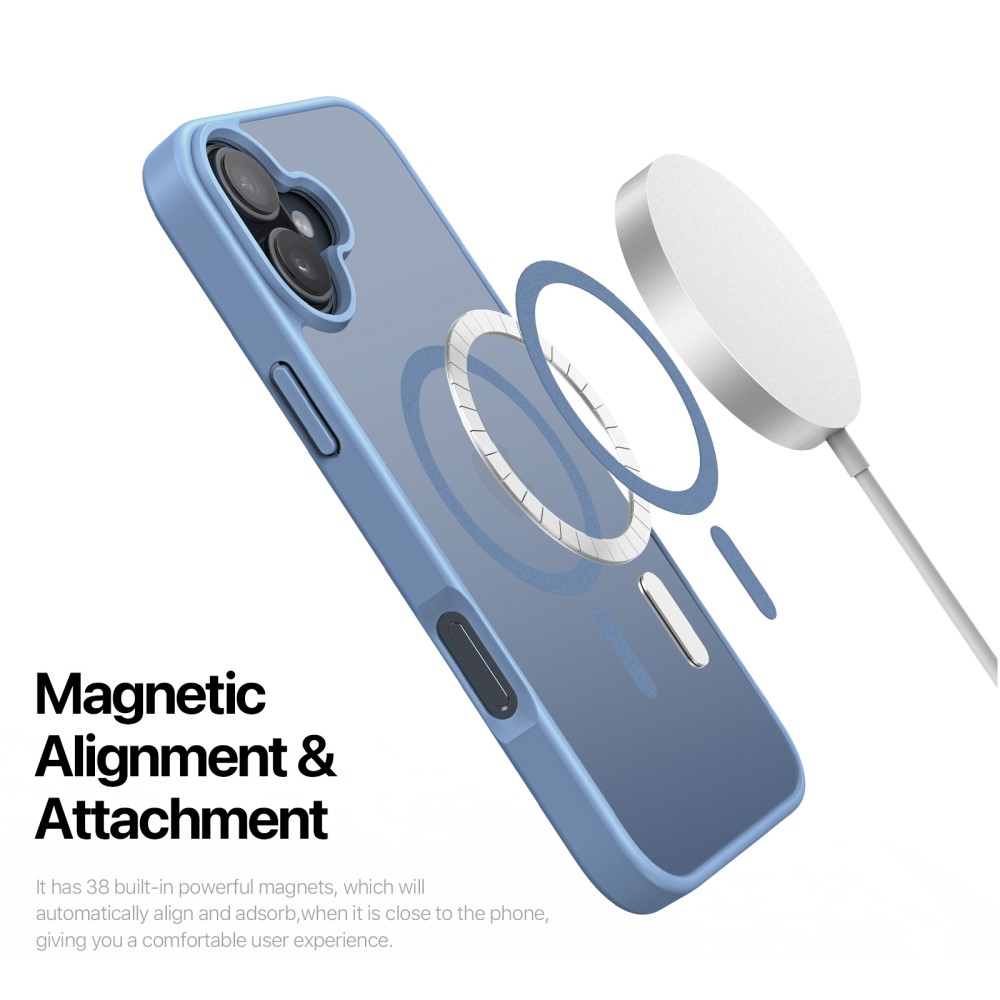 DUX DUCIS DUX DUCIS iPhone 16 Skal MagSafe Yind Series Matt Blå