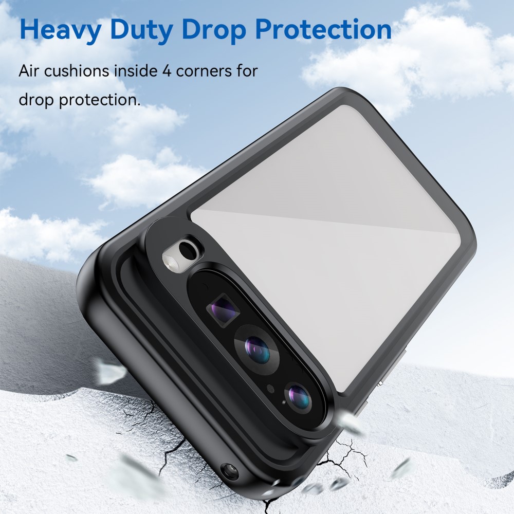  Google Pixel 9/9 Pro Skal Hybrid Svart/Transparent