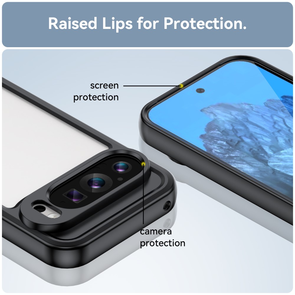  Google Pixel 9/9 Pro Skal Hybrid Svart/Transparent