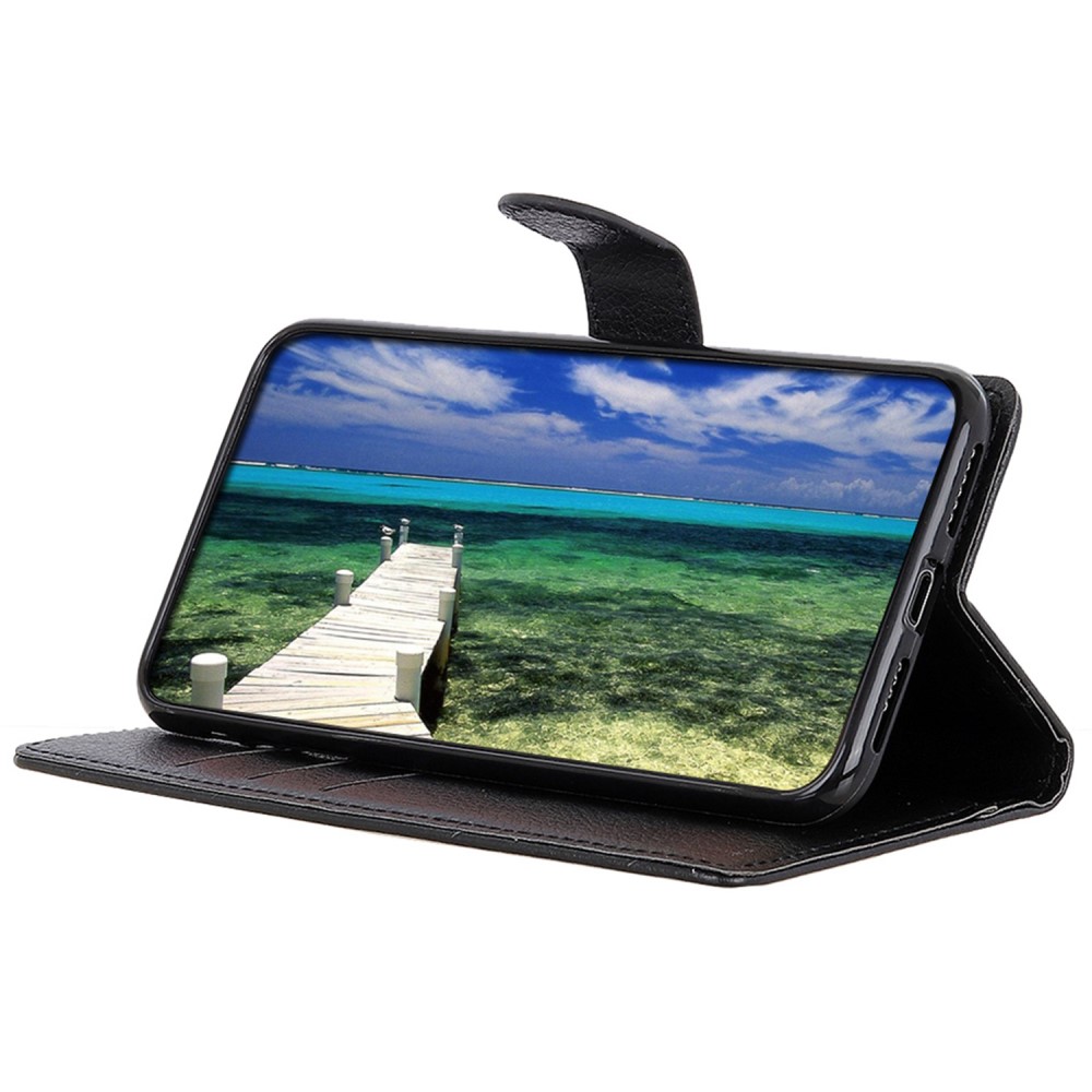  Google Pixel 10/10 Pro/9/9 Pro Fodral Litchi Läder Svart