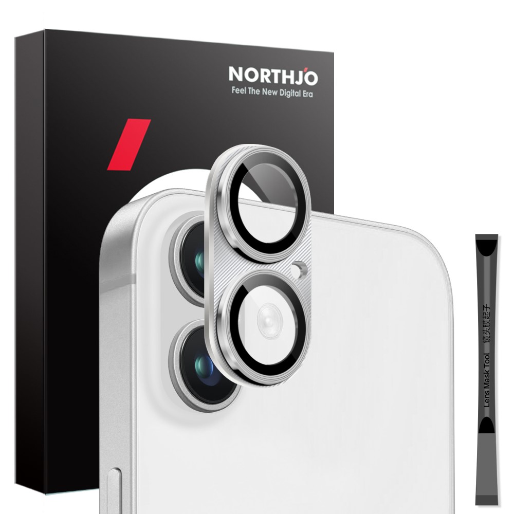 NORTHJO NORTHJO iPhone 16/16 Plus Linsskydd Silver