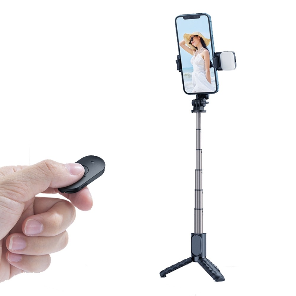 MCDODO MCDODO Selfie Stick Med Lampa Bluetooth Svart