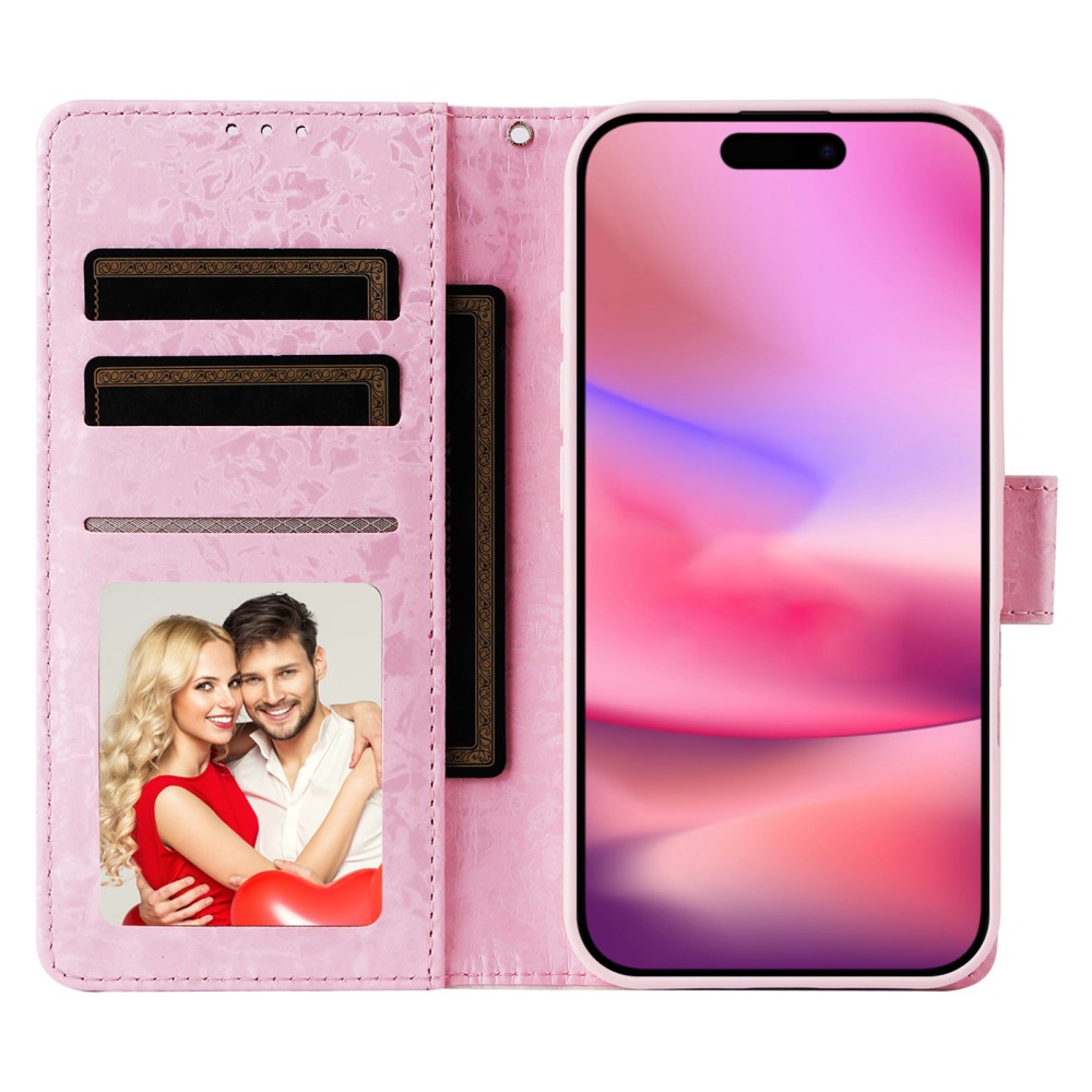  iPhone 16 Fodral Med Tryck Färgglada Blommor RFID