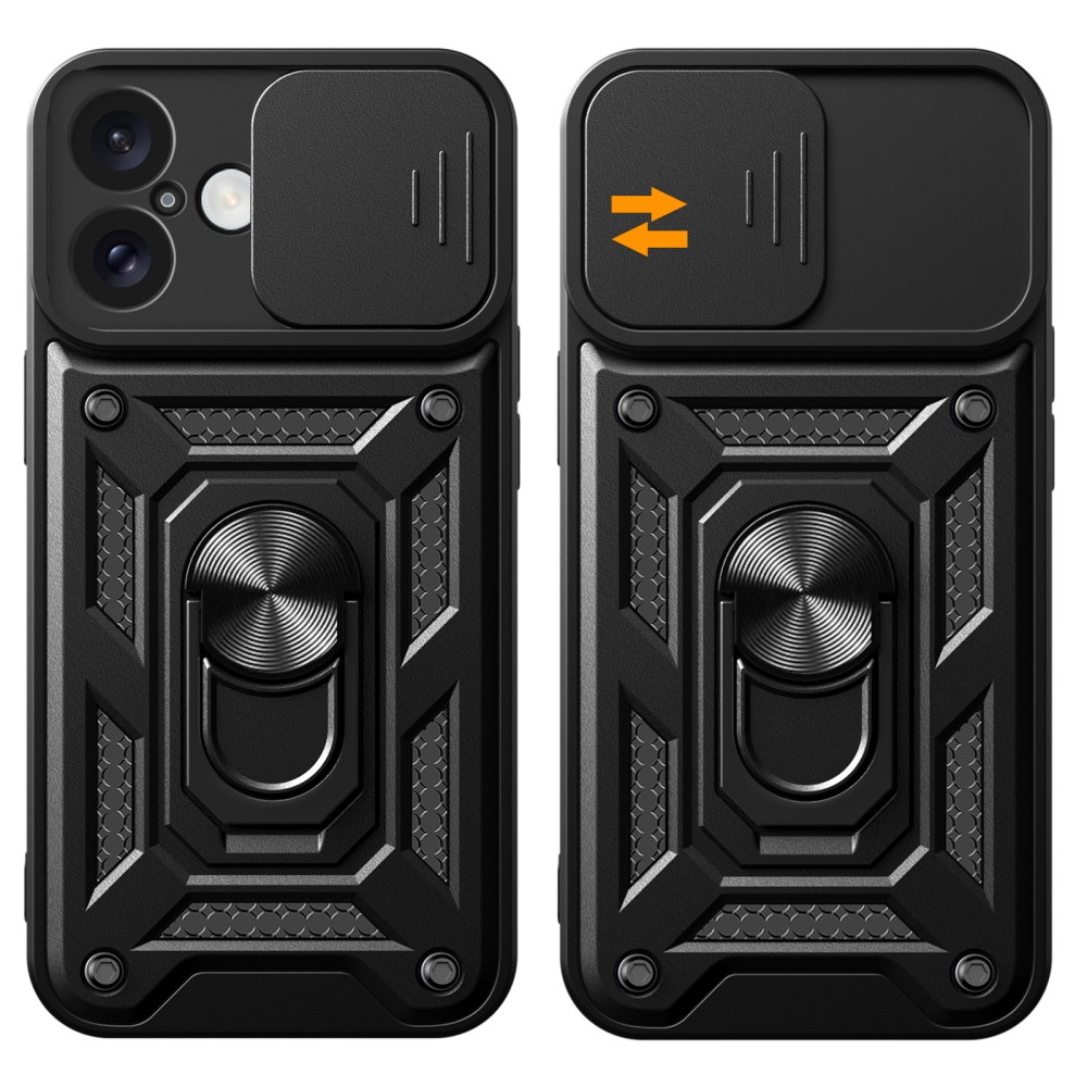  iPhone 16 Skal CamShield Ring Hybrid Röd