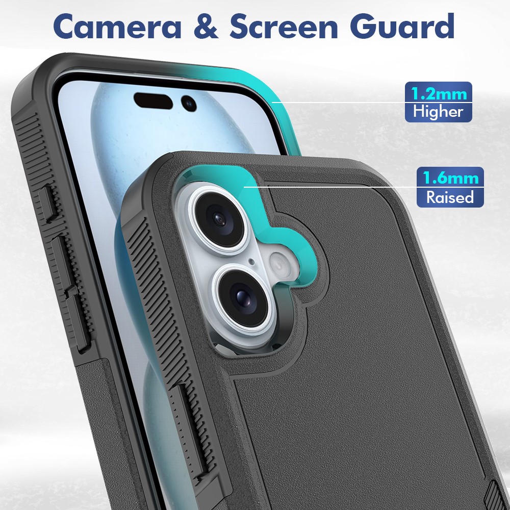  iPhone 16 Skal Extreme Shockproof Hybrid Svart