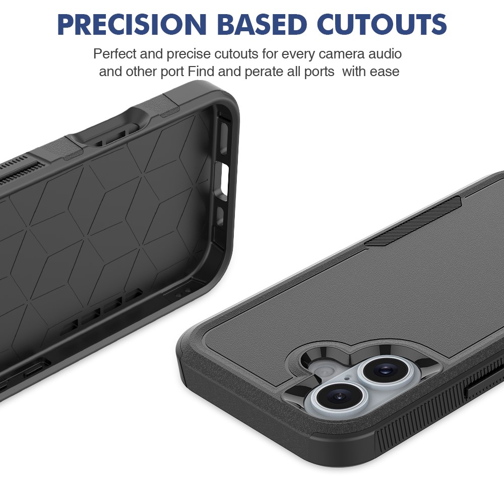  iPhone 16 Skal Extreme Shockproof Hybrid Svart