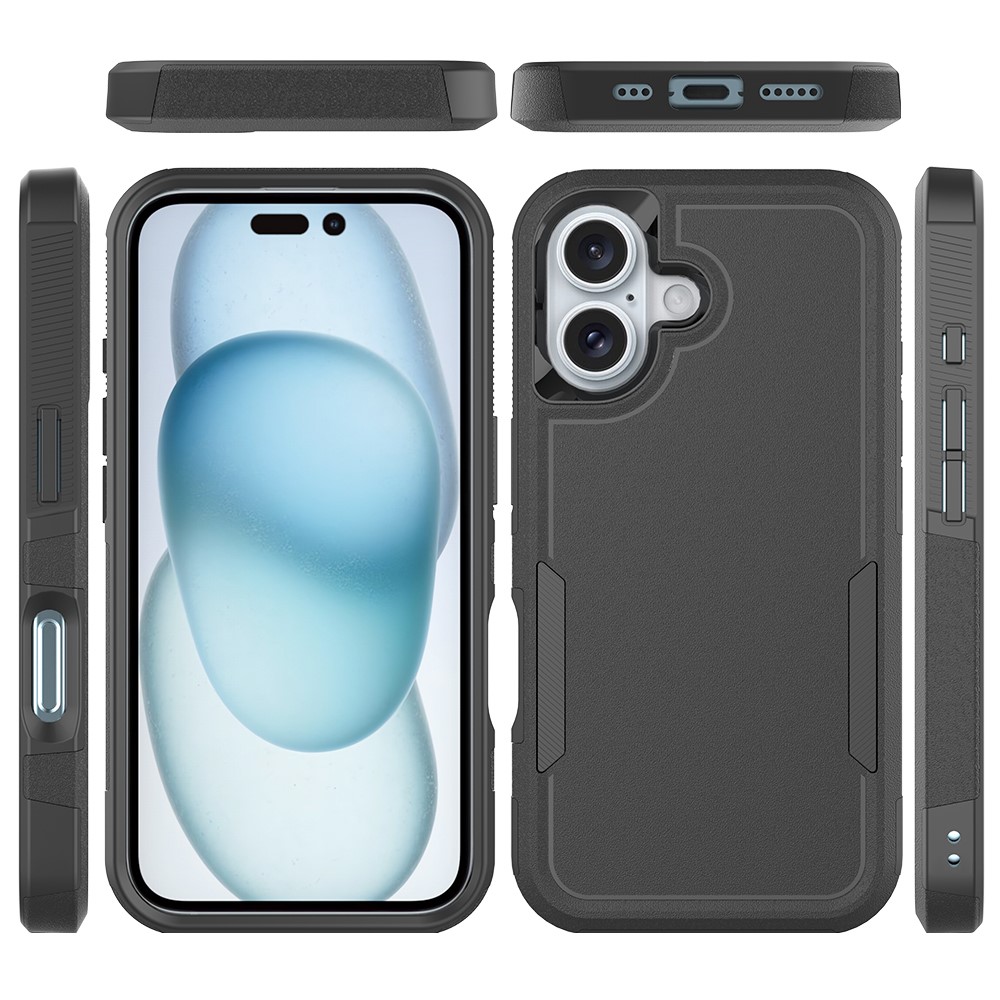  iPhone 16 Skal Extreme Shockproof Hybrid Svart