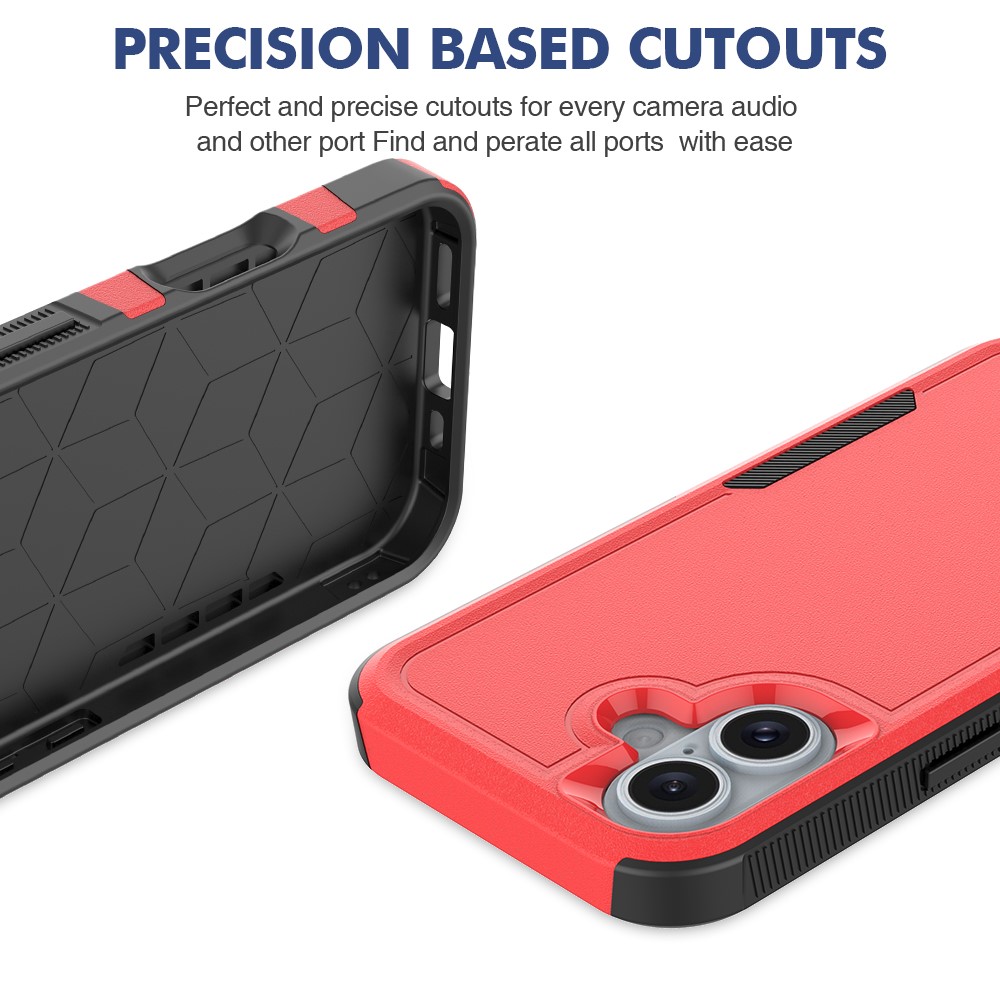  iPhone 16 Skal Extreme Shockproof Hybrid Röd