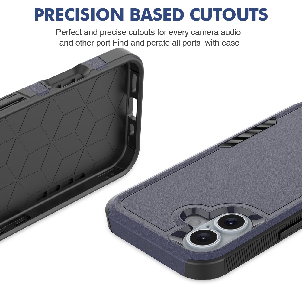  iPhone 16 Skal Extreme Shockproof Hybrid Mörk Blå