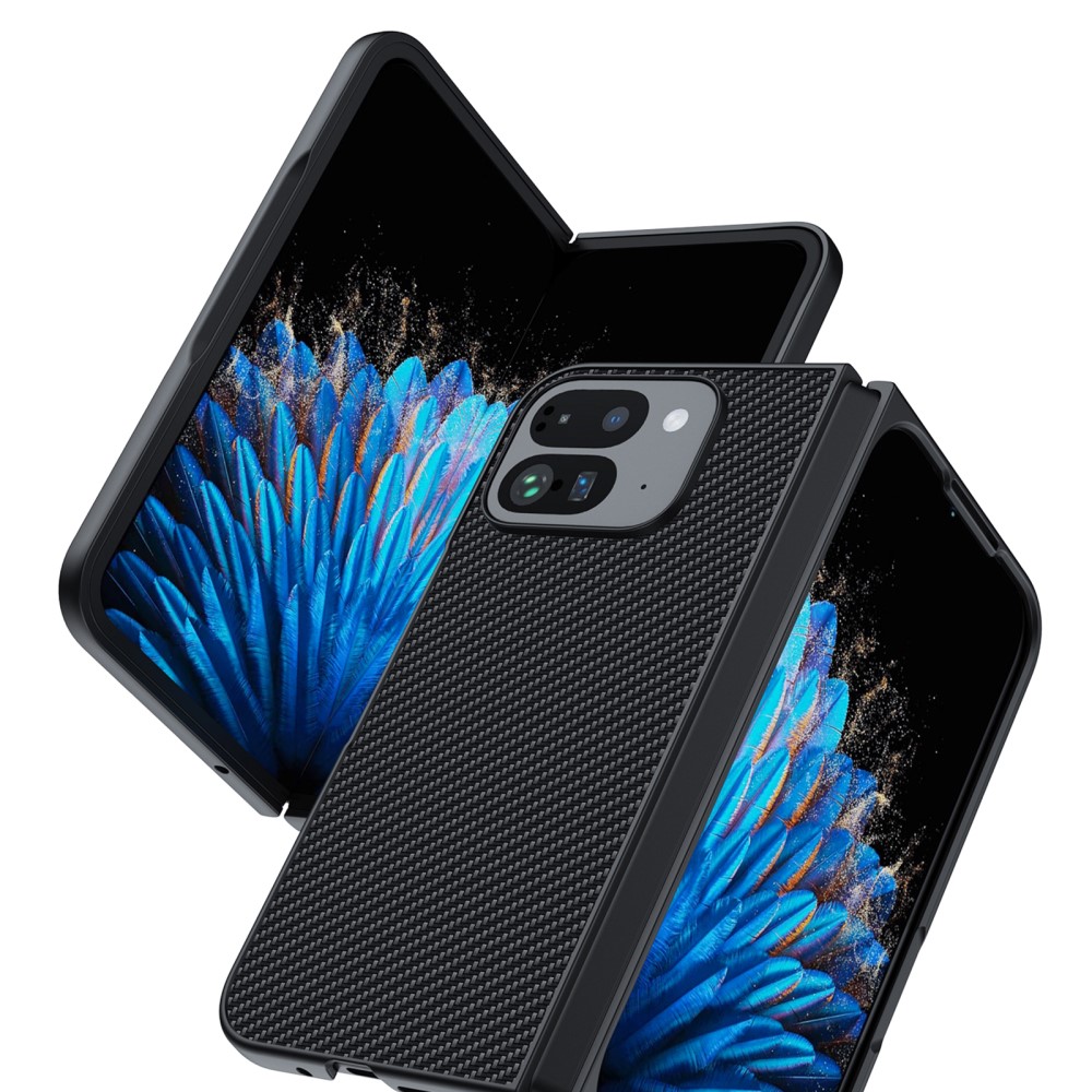  Google Pixel 9 Pro Fold Skal Kolfiber Textur Svart
