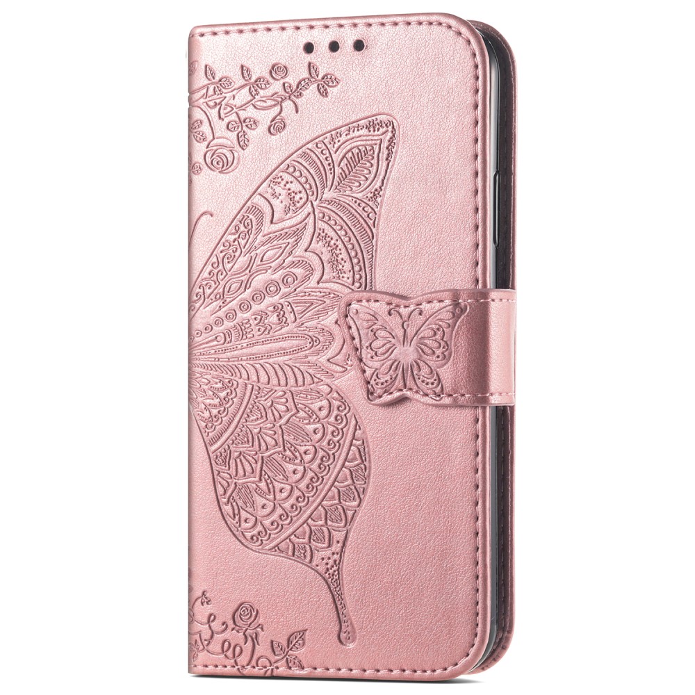  iPhone 16 Fodral Fjäril Tryck Roséguld