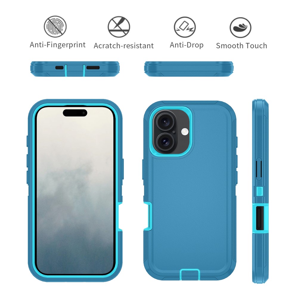  iPhone 16 Skal Extreme Shockproof Hybrid Blå