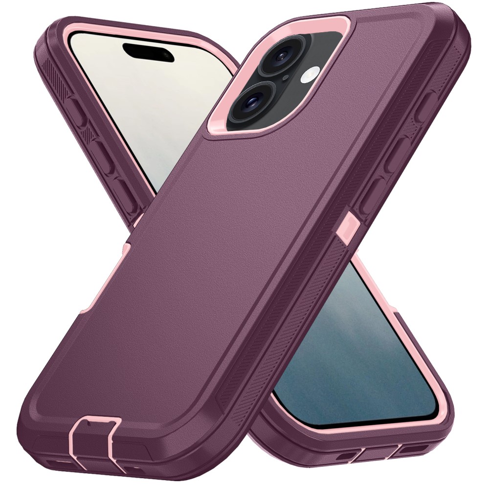  iPhone 16 Skal Extreme Shockproof Hybrid Vinröd