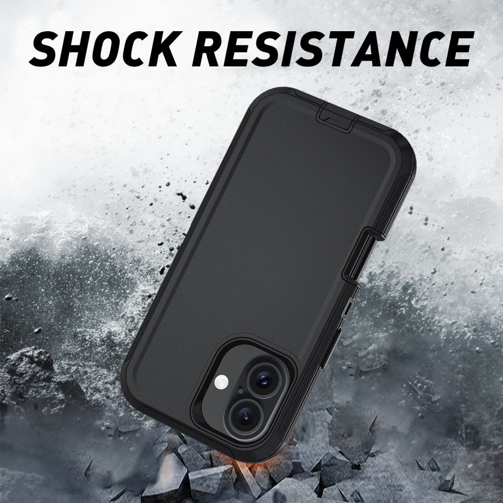  iPhone 16 Skal Extreme Shockproof Hybrid Röd
