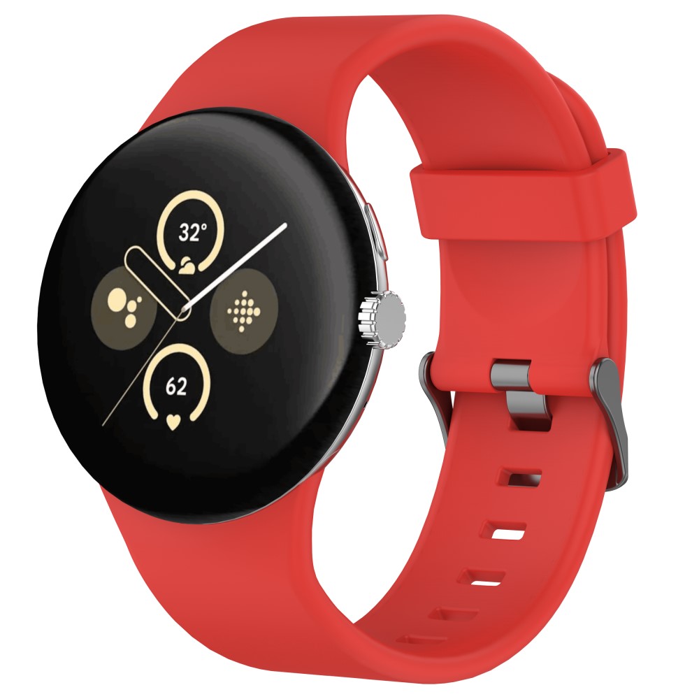  Google Pixel Watch 4 / 3 45 mm Armband Silikon Röd