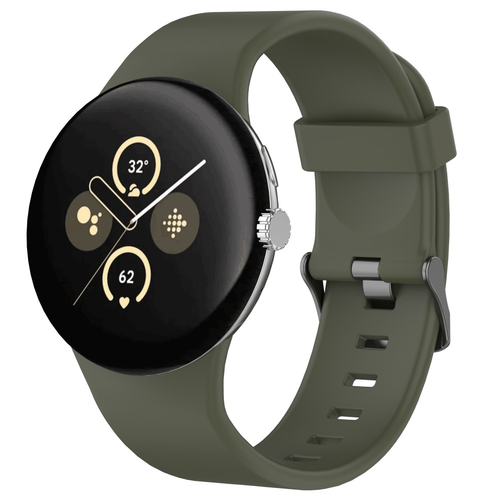  Google Pixel Watch 4 / 3 45 mm Armband Silikon Grön