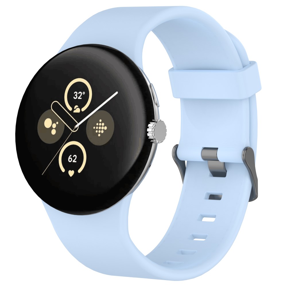  Google Pixel Watch 4 / 3 45 mm Armband Silikon Ljus Blå