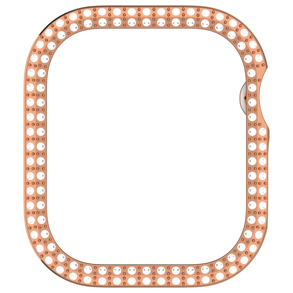  Apple Watch 10 42 mm Skal Rhinestone Roséguld