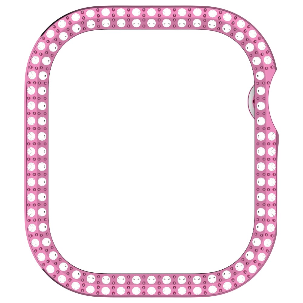  Apple Watch 10 42 mm Skal Rhinestone Rosa