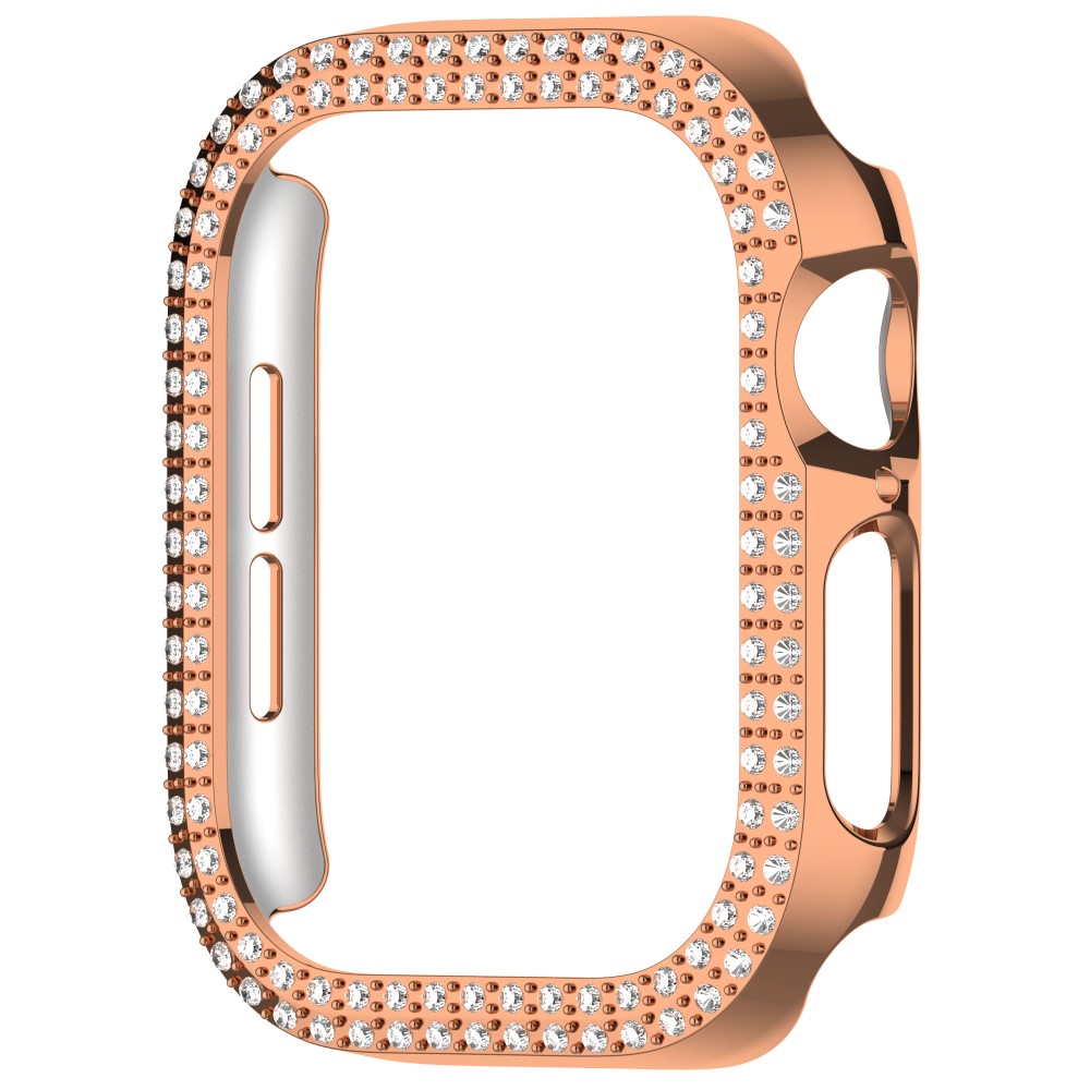  Apple Watch 10 46 mm Skal Rhinestone Roséguld