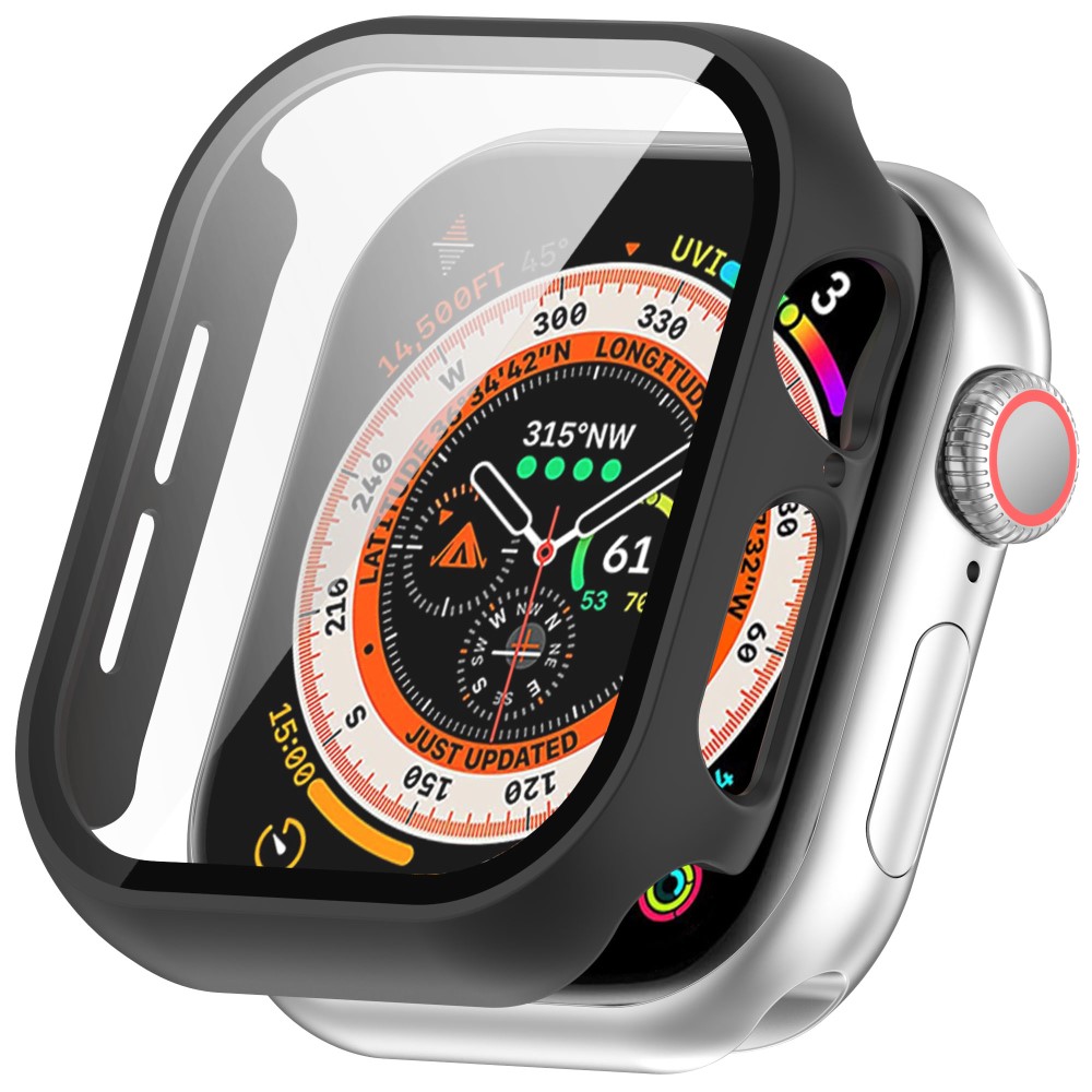  Apple Watch 10 42 mm Skal Med Skärmskydd Härdat Glas Svart