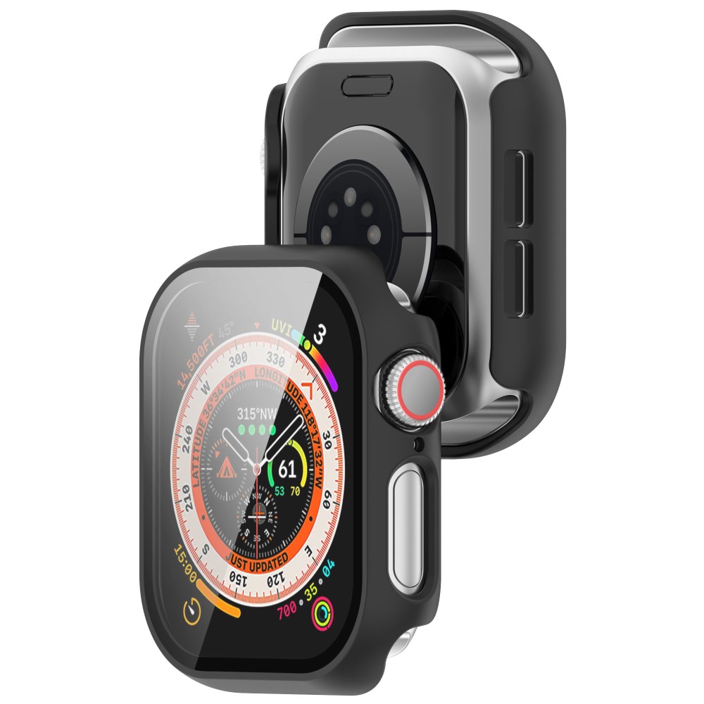  Apple Watch 10 46 mm Skal Med Skärmskydd Härdat Glas Svart
