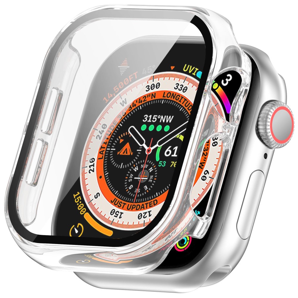  Apple Watch 10 46 mm Skal Med Skärmskydd Härdat Glas Transparent