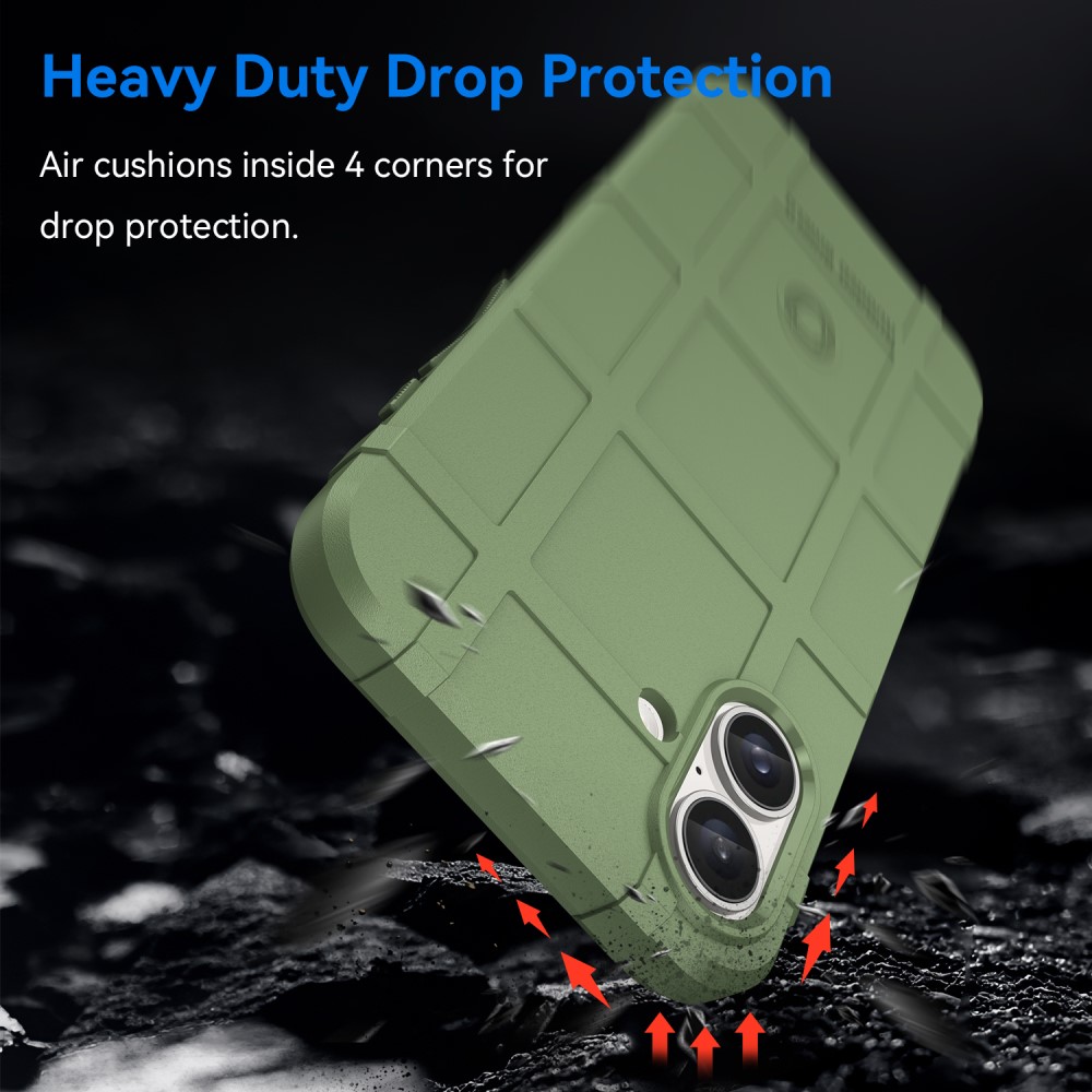  iPhone 16 Plus Skal Robust Grön