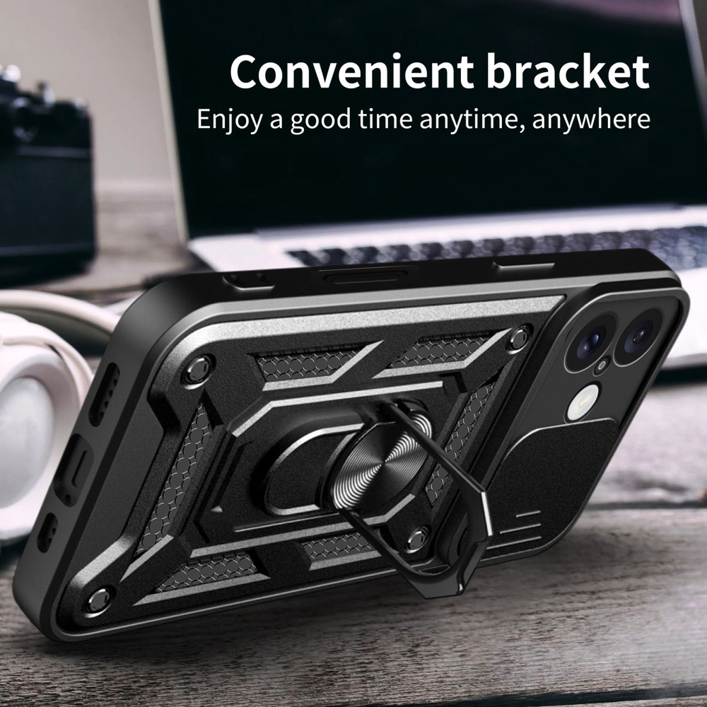  iPhone 16 Plus Skal CamShield Ring Hybrid Blå