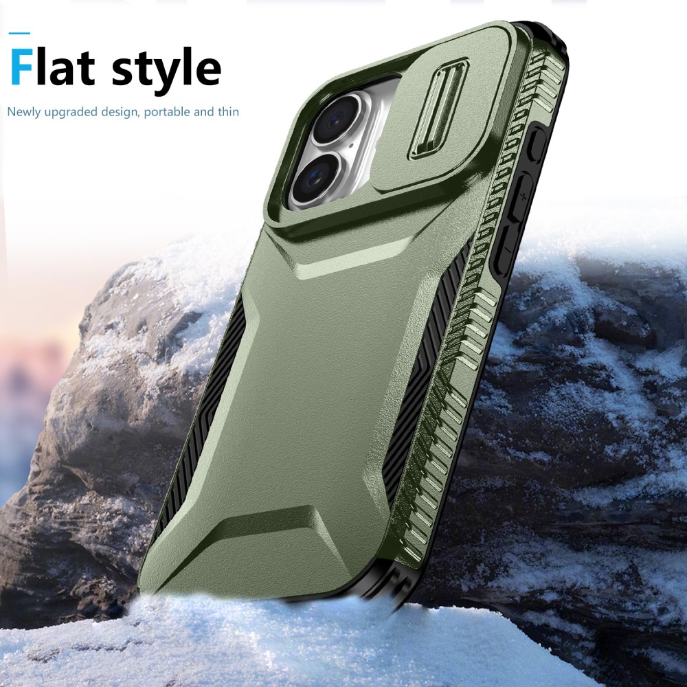  iPhone 16 Plus Skal CamShield Hybrid Grön