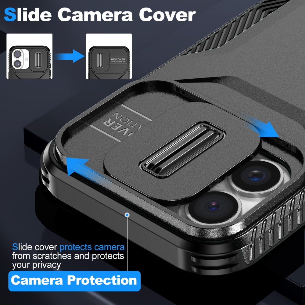  iPhone 16 Plus Skal CamShield Hybrid Svart