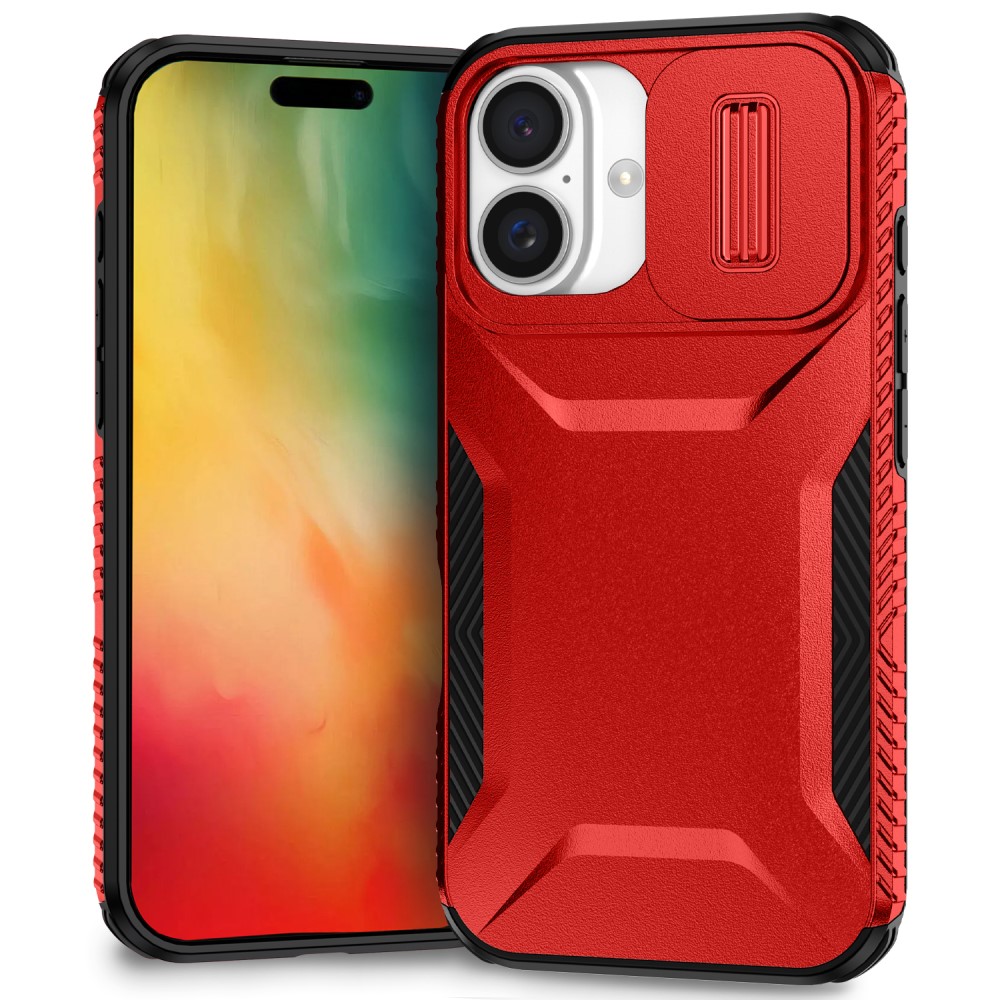 iPhone 16 Plus Skal CamShield Hybrid Röd