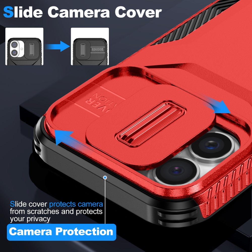  iPhone 16 Plus Skal CamShield Hybrid Röd