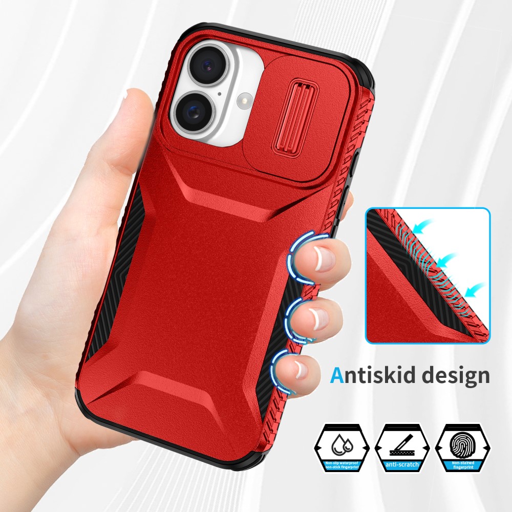  iPhone 16 Plus Skal CamShield Hybrid Röd