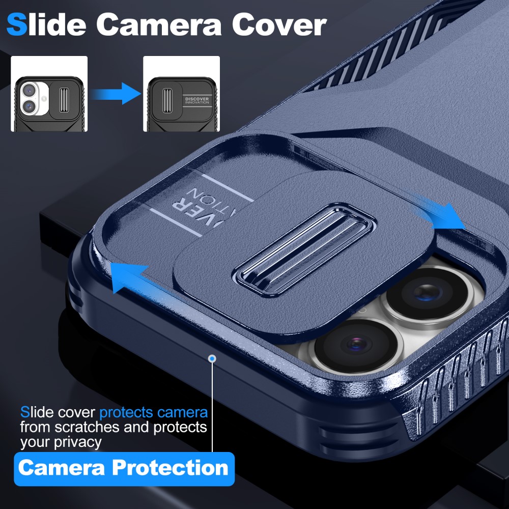  iPhone 16 Plus Skal CamShield Hybrid Mörk Blå