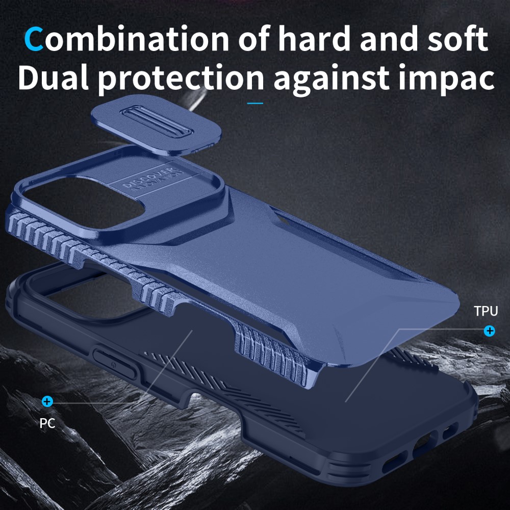  iPhone 16 Plus Skal CamShield Hybrid Mörk Blå