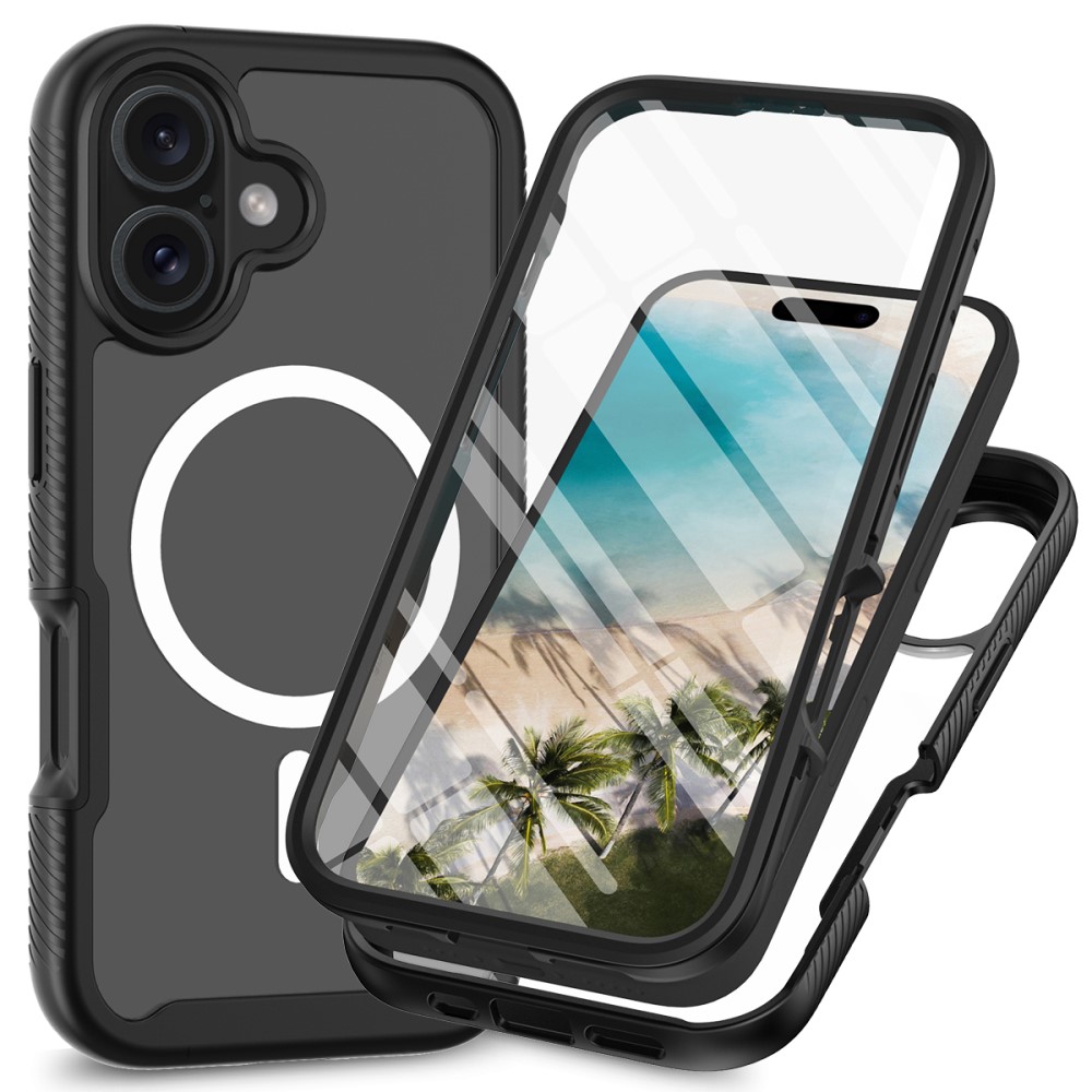  iPhone 16 Plus Skal MagSafe 360 Hybrid Defense Svart