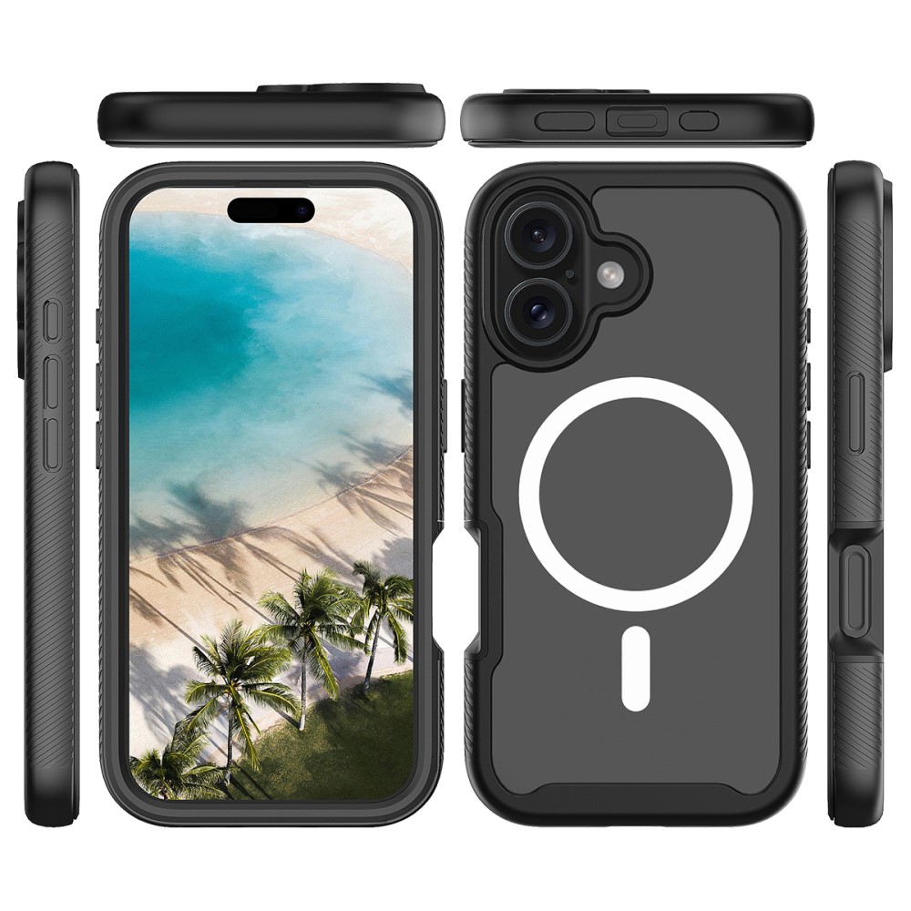  iPhone 16 Plus Skal MagSafe 360 Hybrid Defense Svart