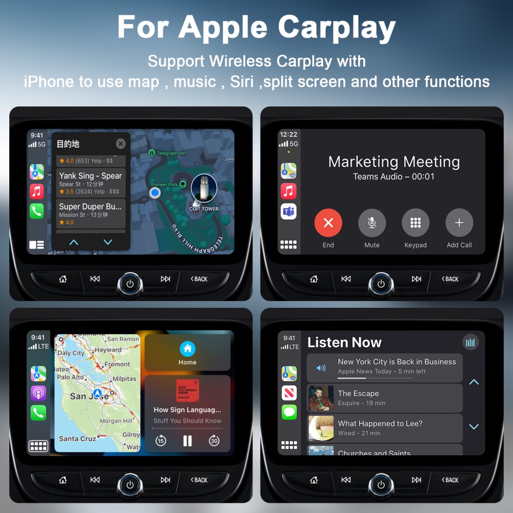  Trådlös CarPlay Adapter För Trådbundna CarPlay Bilar Vit