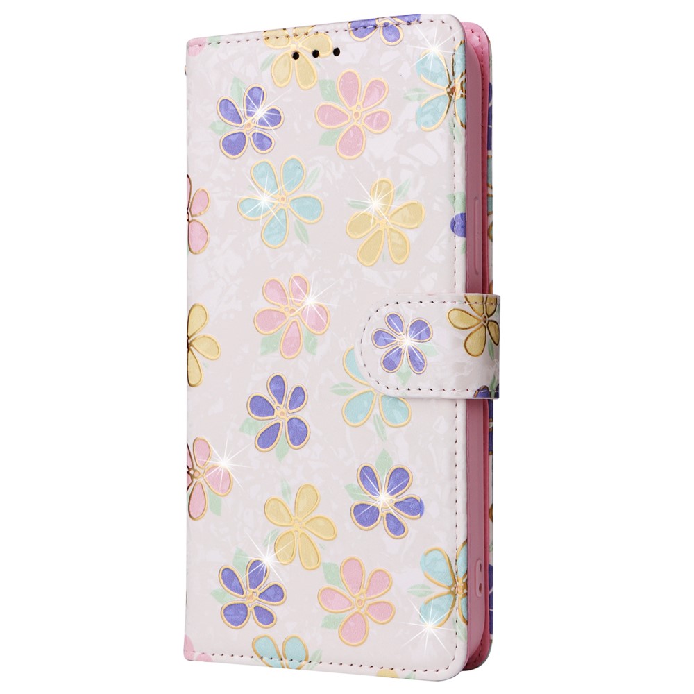  iPhone 16 Pro Max Fodral Med Tryck Färgglada Blommor RFID