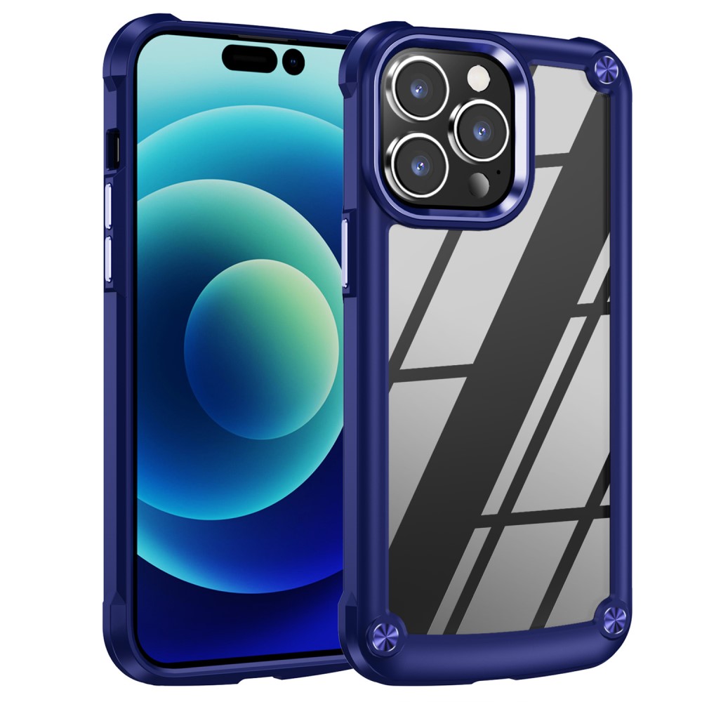  iPhone 16 Pro Max Skal Shockproof Hybrid Armor Mörk Blå